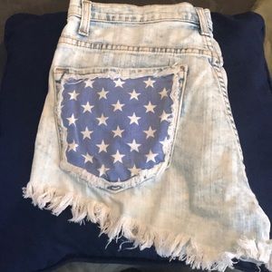 American flag shorts size large.
